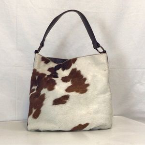 MAURIZIO TAIUTI Authentic Cowhide Genuine Leather Hobo Handbag Made in Italy